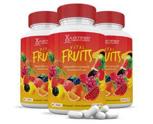 3 bottles of Vital Fruits Nutritional Supplement