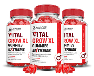 2 x Stronger Vital Grow XL Extreme Performance Gummies 2000MG 3 Bottles