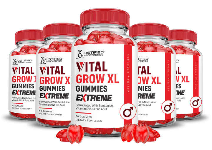 2 x Stronger Vital Grow XL Extreme Performance Gummies 2000MG 5 Bottles