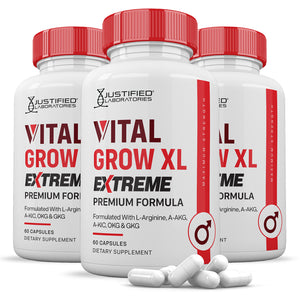 Vital Grow XL Extreme Men's Health Premium Formula 1600MG3 Bottles