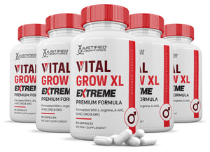 Vital Grow XL Extreme Men's Health Premium Formula 1600MG 5 Bottles