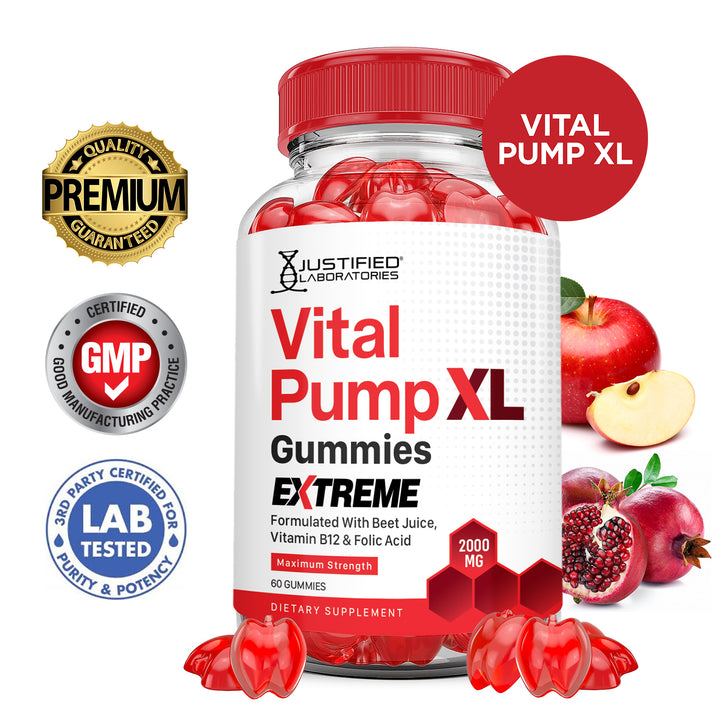 2 x Stronger Vital Pump XL Extreme Performance Gummies 2000MG