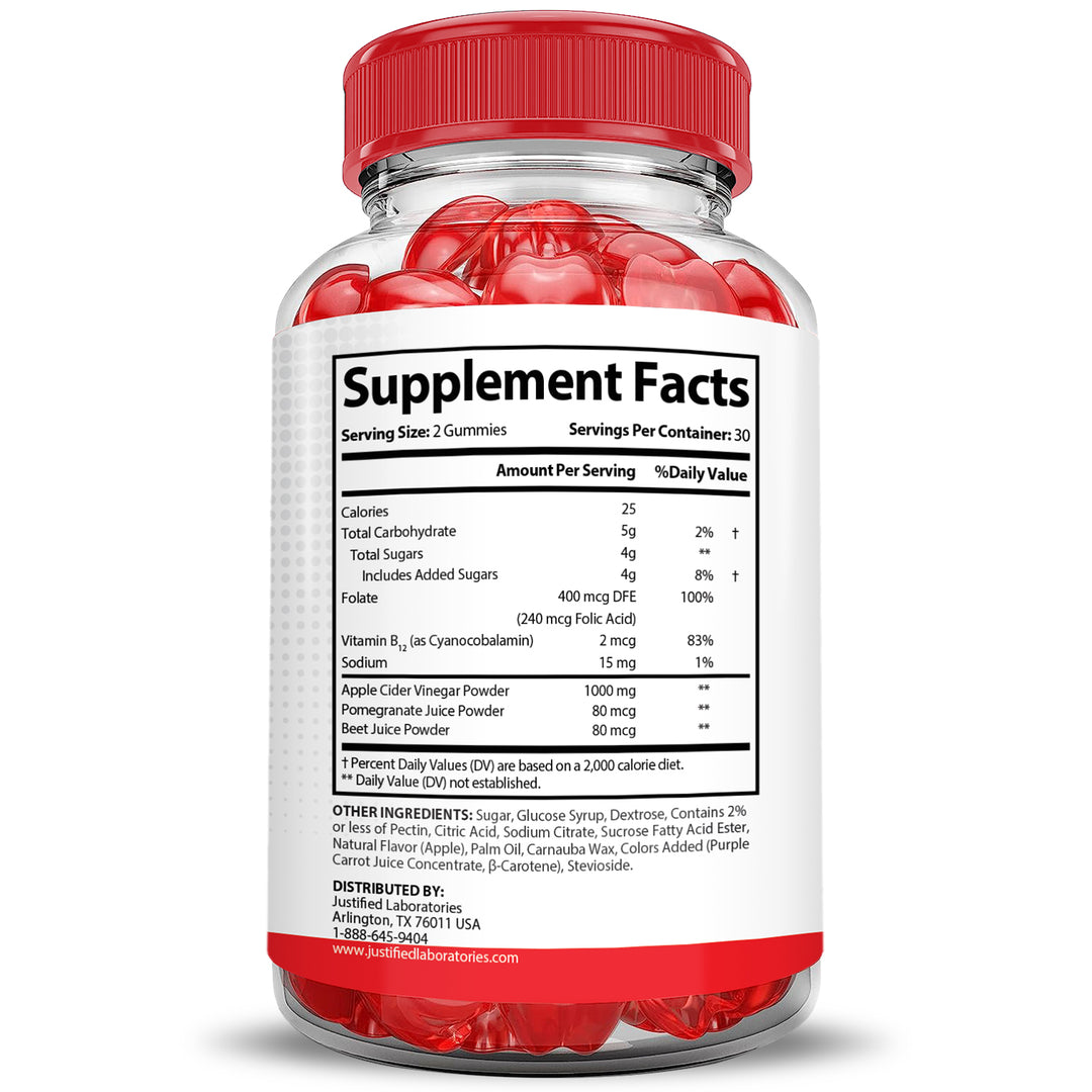 Supplement Facts Vital Pump XL Performance Gummies 1000MG