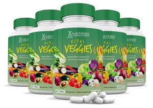 5 bottles of Vital Veggies Nutritional Supplement