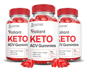 3 bottles Valiant Keto ACV Gummies 1000MG