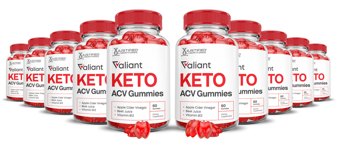 10 bottles Valiant Keto ACV Gummies 1000MG