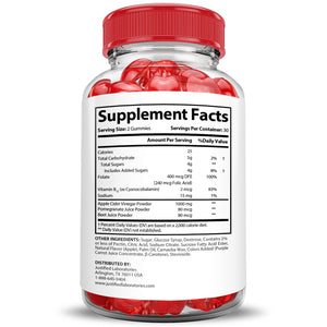 Supplement  Facts of Valiant Keto ACV Gummies 1000MG