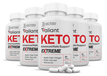 Load image into Gallery viewer, 5 bottles of Valiant Keto ACV Extreme Pills 1675MG