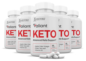 5 bottles of Valiant Keto ACV Pills 1275MG