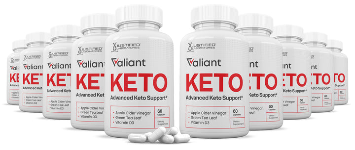 10 bottles of Valiant Keto ACV Pills 1275MG