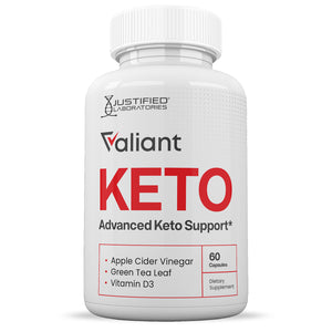 Front of Valiant Keto ACV Pills 1275MG