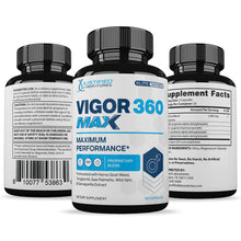 Afbeelding in Gallery-weergave laden, All sides of bottle of the Vigor 360 Max Men’s Health Formula 1600MG