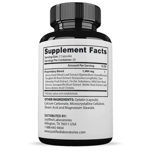 Supplement Facts of Vigor 360 Men’s Health Formula 1484MG