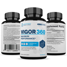 Laden Sie das Bild in den Galerie-Viewer, All sides of bottle of the Vigor 360 Men’s Health Formula 1484MG