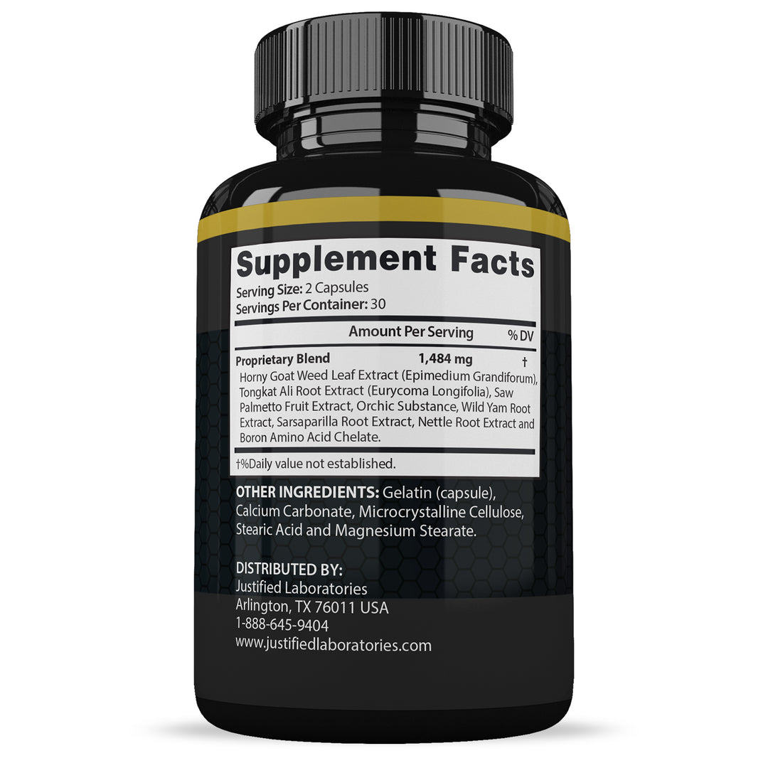 Supplement facts of Vigor Now Men’s Health Supplement 1484mg