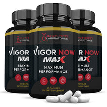 Load image into Gallery viewer, 3 bottles of Vigor Now Max Men’s Health Supplement 1600mg