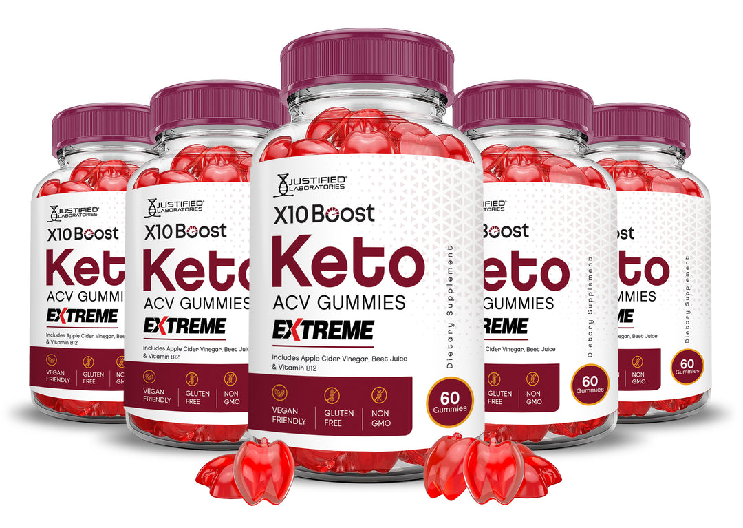 5 bottles X10 Boost Keto ACV Gummies Extreme 2000mg