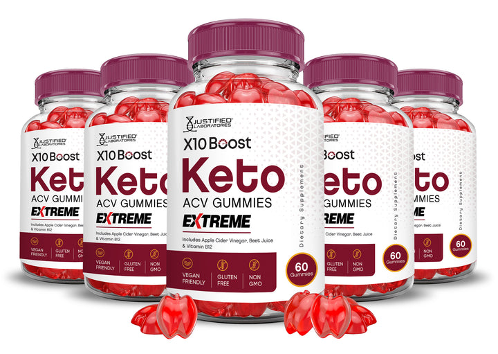 5 bottles X10 Boost Keto ACV Gummies Extreme 2000mg