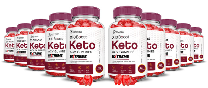 10 bottles X10 Boost Keto ACV Gummies Extreme 2000mg