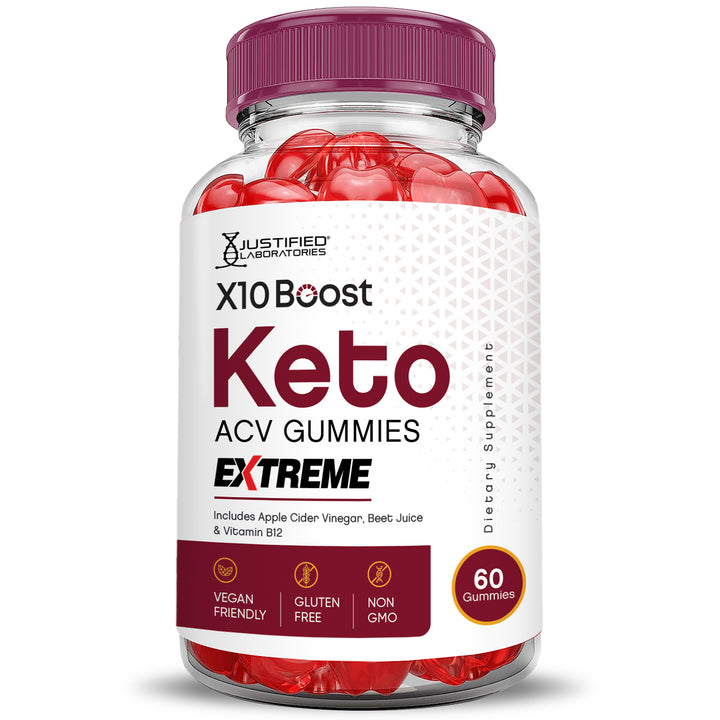 Front of X10 Boost Keto ACV Gummies Extreme 2000mg