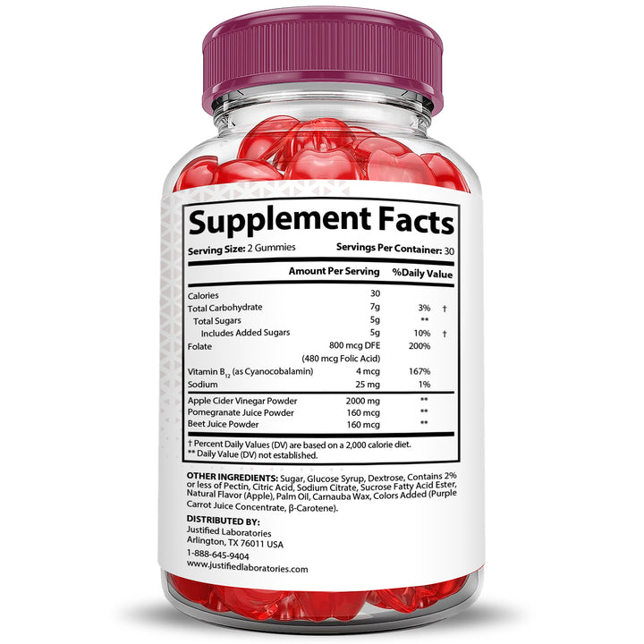 Supplement  Facts of X10 Boost Keto ACV Gummies Extreme 2000mg