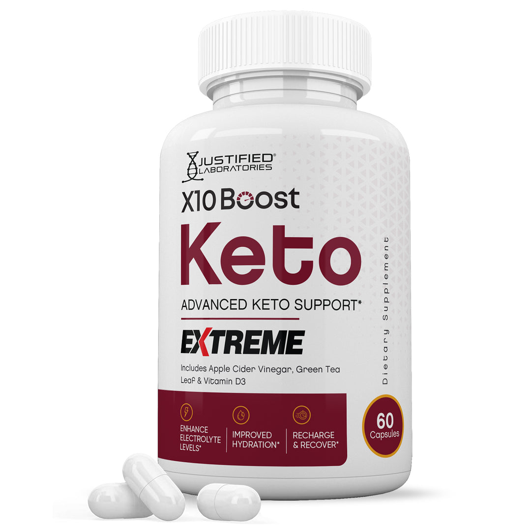 1 Bottle of X10 Boost Keto ACV Extreme Pills 1675MG