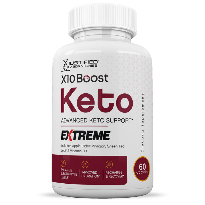 Front of X10 Boost Keto ACV Extreme Pills 1675MG