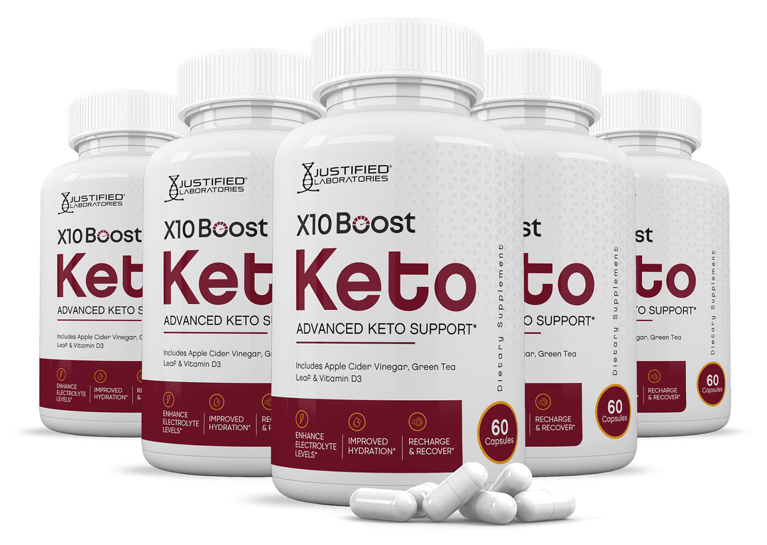 5 Bottles  of X10 Boost Keto ACV Pills 1275MG