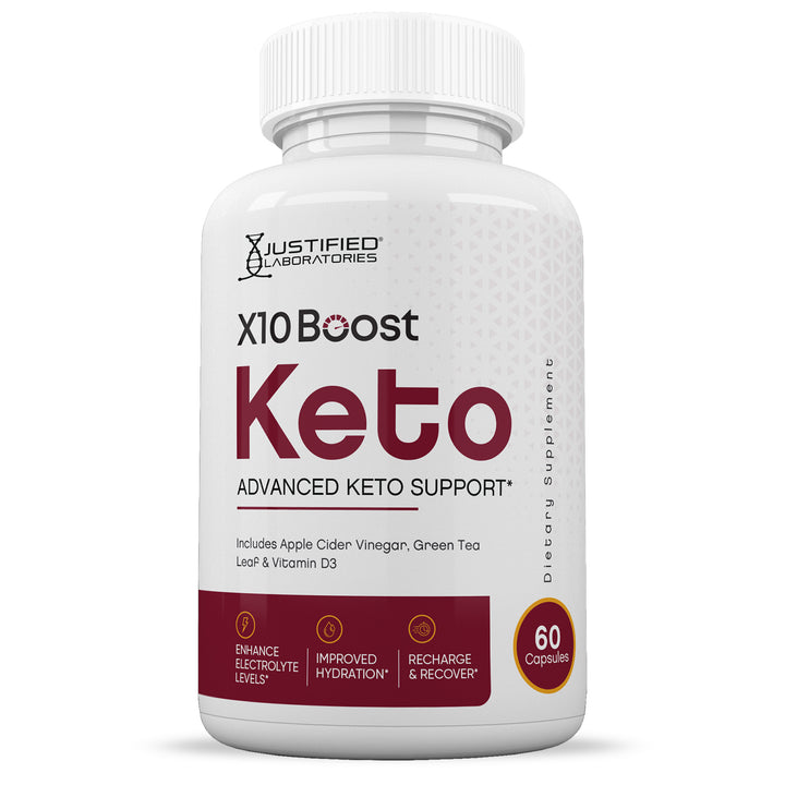 Front of X10 Boost Keto ACV Pills 1275MG
