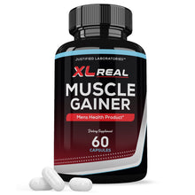 Cargar imagen en el visor de la Galería, 1 bottle of XL Real Muscle Gainer Men’s Health Supplement 1484mg