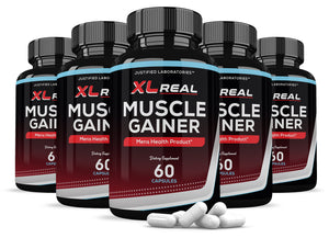 5 bottles of XL Real Muscle Gainer Men’s Health Supplement 1484mg