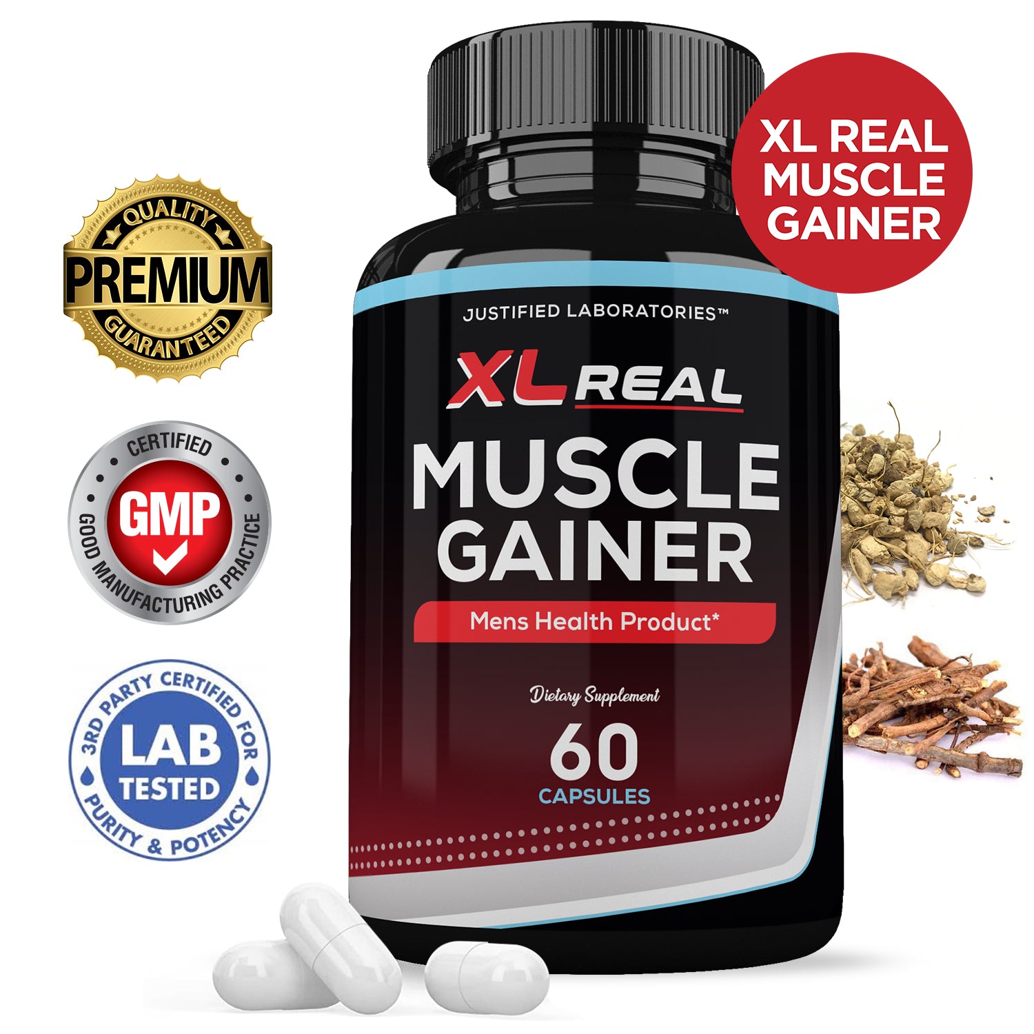 XL Real Muscle Gainer Men’s Health Supplement 1484mg