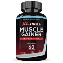 Cargar imagen en el visor de la Galería, Front image of XL Real Muscle Gainer Men’s Health Supplement 1484mg
