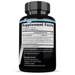 Supplement Facts and warnings of XL Real Muscle Gainer Men’s Health Supplement 1484mg