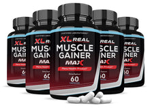 Carica l&#39;immagine nel visualizzatore di Gallery, 5 bottles of XL Real Muscle Gainer Max Men’s Health Supplement 1600mg