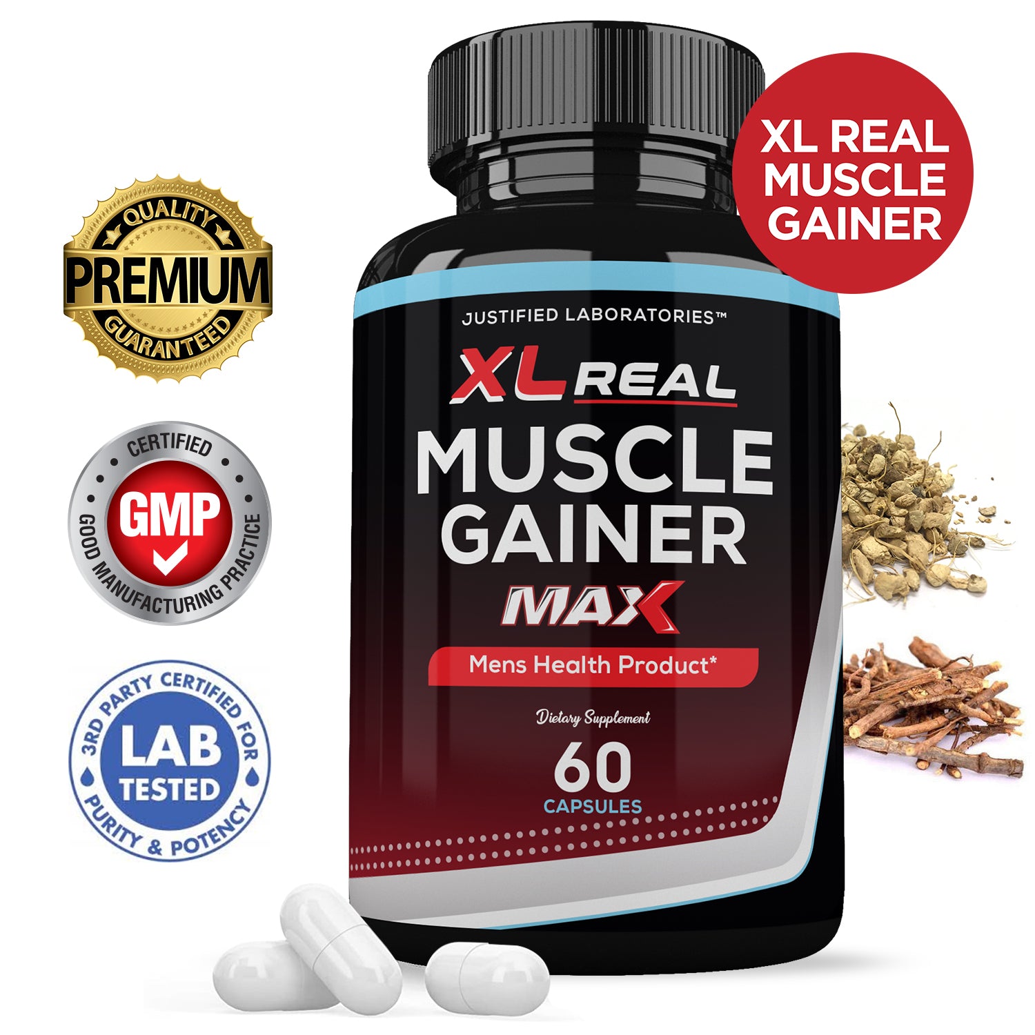 XL Real Muscle Gainer Max Men’s Health Supplement 1600mg