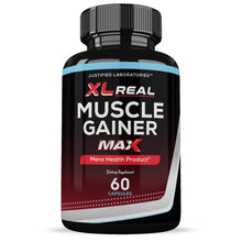 Cargar imagen en el visor de la Galería, Front facing image of XL Real Muscle Gainer Max Men’s Health Supplement 1600mg