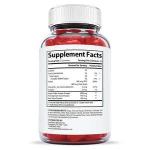 Supplement Facts of 2 x Stronger X Slim Keto ACV Gummies Extreme 2000mg