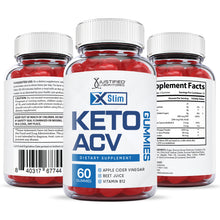 Afbeelding in Gallery-weergave laden, All sides of bottle of the X Slim Keto ACV Gummies