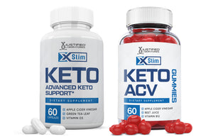1 bottle of X Slim Keto ACV Gummies + Pills Bundle