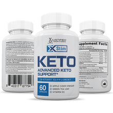Cargar imagen en el visor de la Galería, All sides of bottle of the X Slim Keto ACV Gummies Pill Bundle