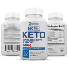 Cargar imagen en el visor de la Galería, All sides of bottle of X Slim Keto ACV Max Pills 1675MG