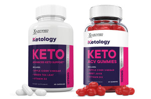 1 bottle Ketology ACV Keto Gummies + Pills Bundle