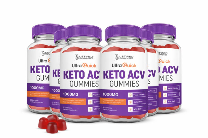 6 Pack Ultra Quick Keto ACV Gummies 1000MG