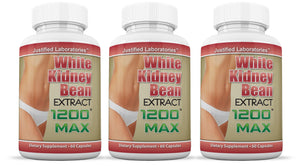 3 bottles of White Kidney Bean 1200 Max Proprietary Formula 60 Capsules