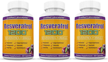 Load image into Gallery viewer, 3 bottles of Resveratrol 1200