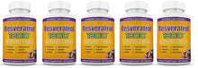 Load image into Gallery viewer, 5 bottles of Resveratrol 1200 
