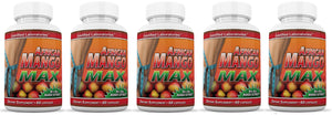 5 bottles of African Mango Max 1200 mg Extract Irvingia Gabonensis All Natural 60 Capsules