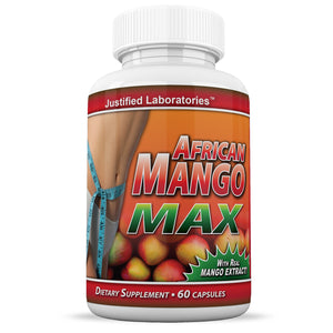 Front facing image of African Mango Max 1200 mg Extract Irvingia Gabonensis All Natural 60 Capsules