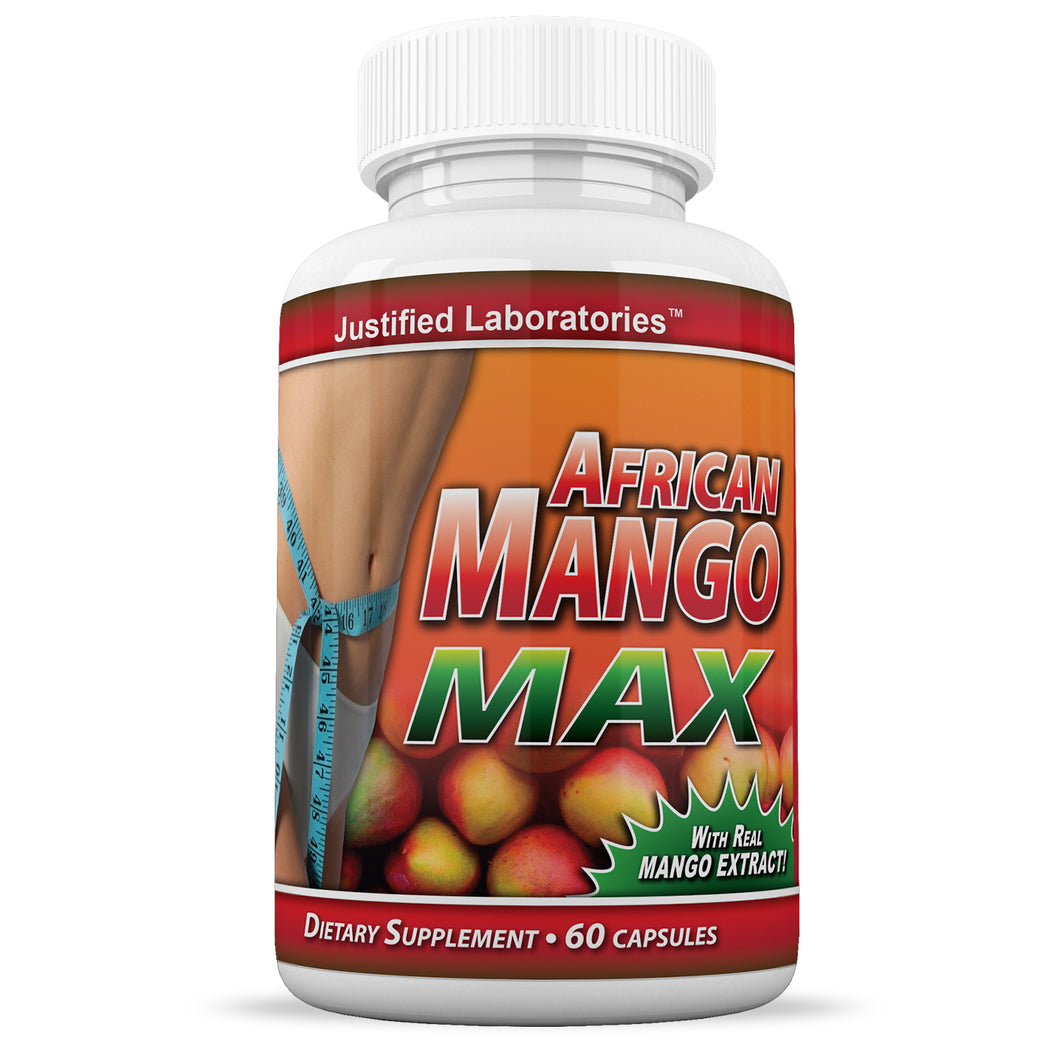 Front facing image of African Mango Max 1200 mg Extract Irvingia Gabonensis All Natural 60 Capsules